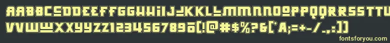Hongkonghustleacad-fontti – keltaiset fontit mustalla taustalla
