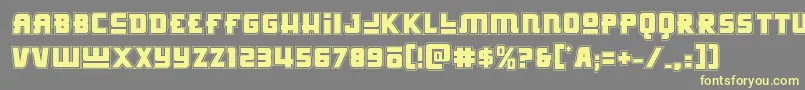Hongkonghustleacad-fontti – keltaiset fontit harmaalla taustalla