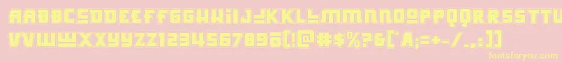 Шрифт Hongkonghustleacad – жёлтые шрифты на розовом фоне