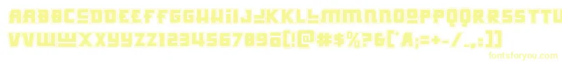 Czcionka Hongkonghustleacad – żółte czcionki na białym tle