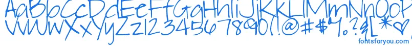 DjbElliephont-Schriftart – Blaue Schriften