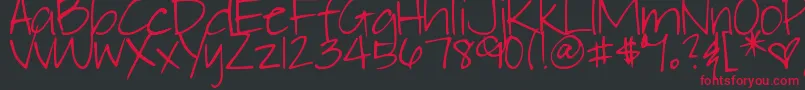 DjbElliephont Font – Red Fonts on Black Background