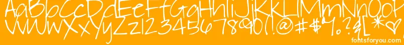 DjbElliephont Font – White Fonts on Orange Background