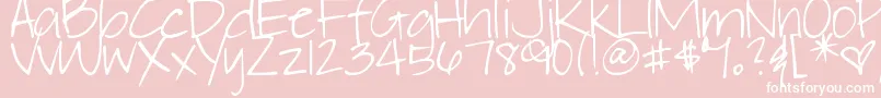 DjbElliephont Font – White Fonts on Pink Background