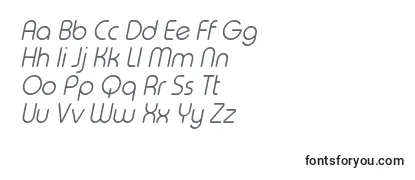 TypoRoundLightItalicDemo-fontti