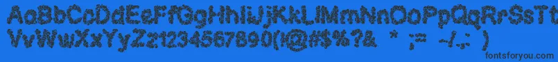 CloudsOfHope Font – Black Fonts on Blue Background