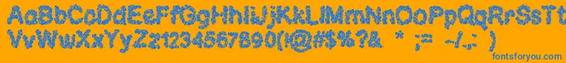 CloudsOfHope Font – Blue Fonts on Orange Background