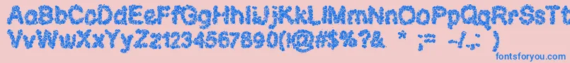 CloudsOfHope Font – Blue Fonts on Pink Background