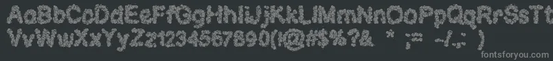 CloudsOfHope-Schriftart – Graue Schriften auf schwarzem Hintergrund
