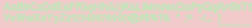 CloudsOfHope-Schriftart – Grüne Schriften auf rosa Hintergrund