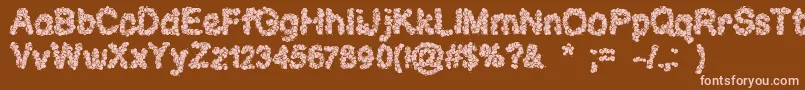 CloudsOfHope-Schriftart – Rosa Schriften auf braunem Hintergrund