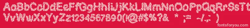 CloudsOfHope Font – Pink Fonts on Red Background