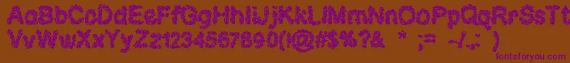 CloudsOfHope Font – Purple Fonts on Brown Background