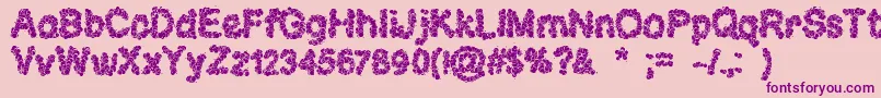 CloudsOfHope-Schriftart – Violette Schriften auf rosa Hintergrund