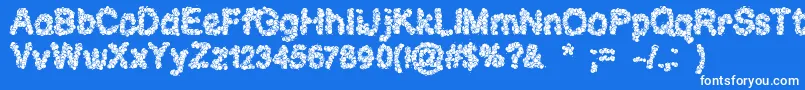 フォントCloudsOfHope – 青い背景に白い文字