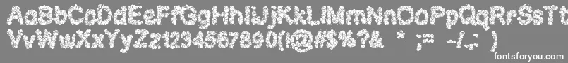 フォントCloudsOfHope – 灰色の背景に白い文字
