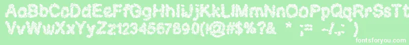 CloudsOfHope Font – White Fonts on Green Background