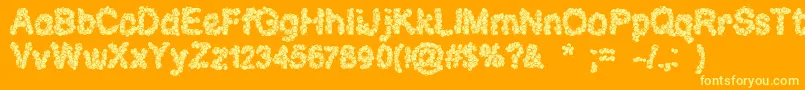 CloudsOfHope Font – Yellow Fonts on Orange Background