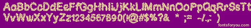 Police CloudsOfHope – polices jaunes sur fond violet