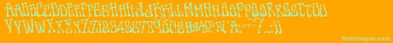 Instantzenrotateフォントについての詳細 フォントInstantzenrotate – オレンジの背景に緑のフォント