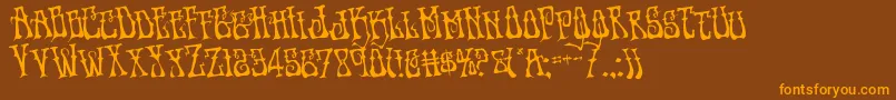 More about Instantzenrotate Font Instantzenrotate Font – Orange Fonts on Brown Background