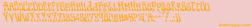 Instantzenrotate Font – Orange Fonts on Pink Background