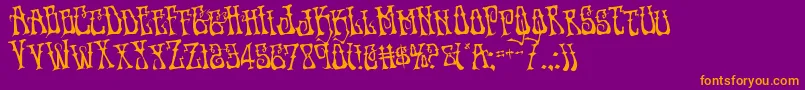Instantzenrotate Font – Orange Fonts on Purple Background