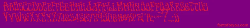 Instantzenrotate Font – Red Fonts on Purple Background