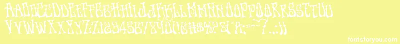 Instantzenrotate Font – White Fonts on Yellow Background