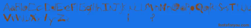 More about WoodIsGood Font WoodIsGood Font – Brown Fonts on Blue Background