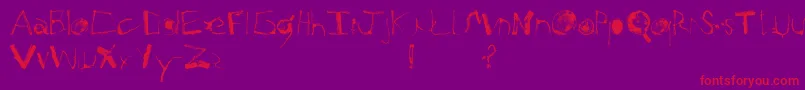 WoodIsGood Font – Red Fonts on Purple Background