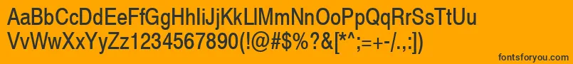 Swiss721NarrowSwa Font – Black Fonts on Orange Background