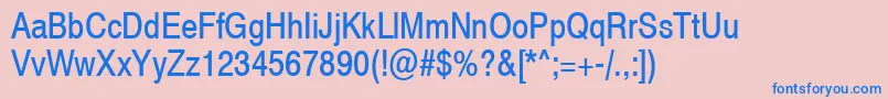 Swiss721NarrowSwa Font – Blue Fonts on Pink Background