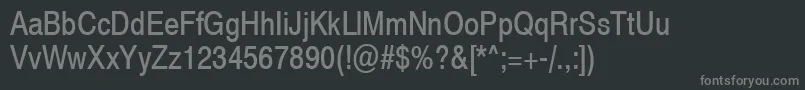 フォントSwiss721NarrowSwa – 黒い背景に灰色の文字