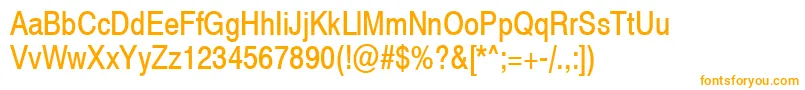 Swiss721NarrowSwa-Schriftart – Orangefarbene Schriften