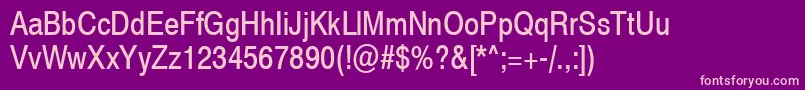 Swiss721NarrowSwa Font – Pink Fonts on Purple Background