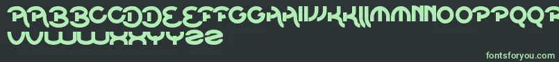 BeatOfDrum-fontti – vihreät fontit mustalla taustalla