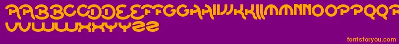 BeatOfDrum Font – Orange Fonts on Purple Background