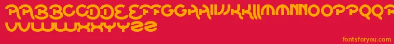 BeatOfDrum Font – Orange Fonts on Red Background