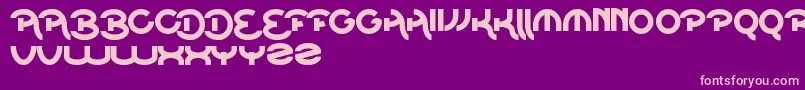 Czcionka BeatOfDrum – różowe czcionki na fioletowym tle