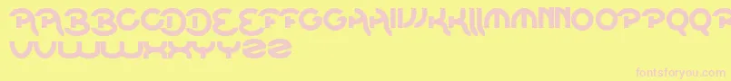 Шрифт BeatOfDrum – розовые шрифты на жёлтом фоне
