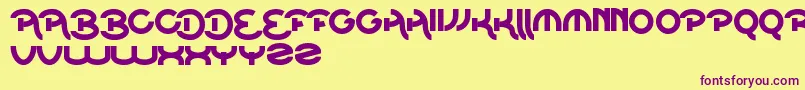 BeatOfDrum Font – Purple Fonts on Yellow Background