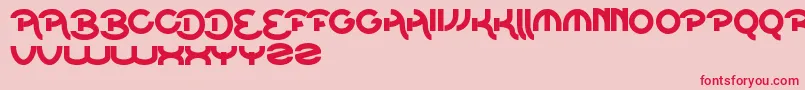 BeatOfDrum Font – Red Fonts on Pink Background
