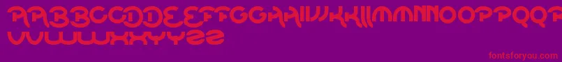 BeatOfDrum Font – Red Fonts on Purple Background