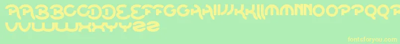 BeatOfDrum Font – Yellow Fonts on Green Background