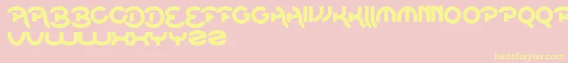 BeatOfDrum Font – Yellow Fonts on Pink Background