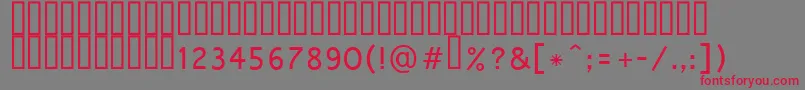 Shruti Font – Red Fonts on Gray Background