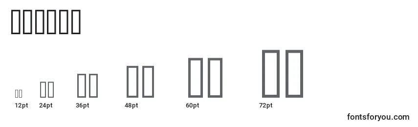 Shruti Font Sizes