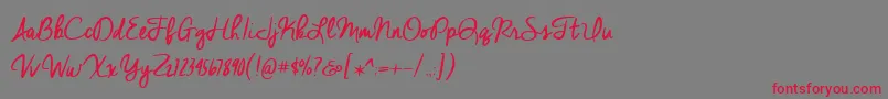 CheddarJack Font – Red Fonts on Gray Background