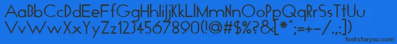 Шрифт Geoplain – чёрные шрифты на синем фоне